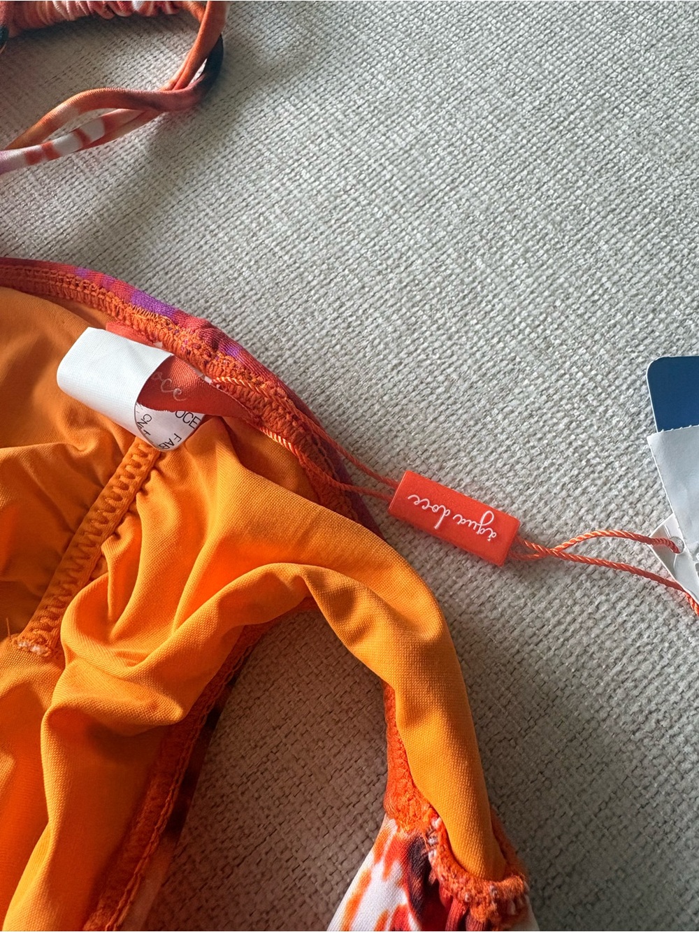Agua Bendita Orange Tie-String Bikini Bottom - Vibrant Orange